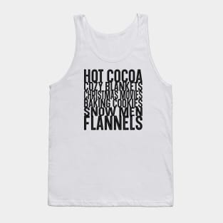 Hot Cocoa Cozy Blankets Christmas Movies Tank Top